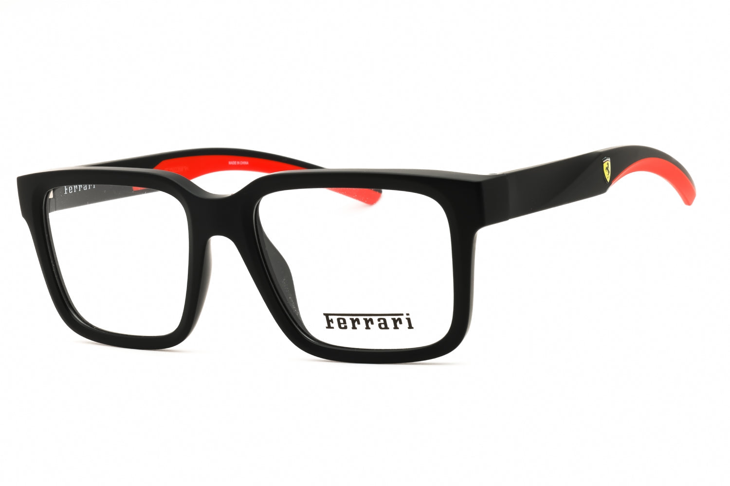 Ferrari 0FZ8016U Rectangular Injected Propionate Eyeglasses — Black by Ferrari