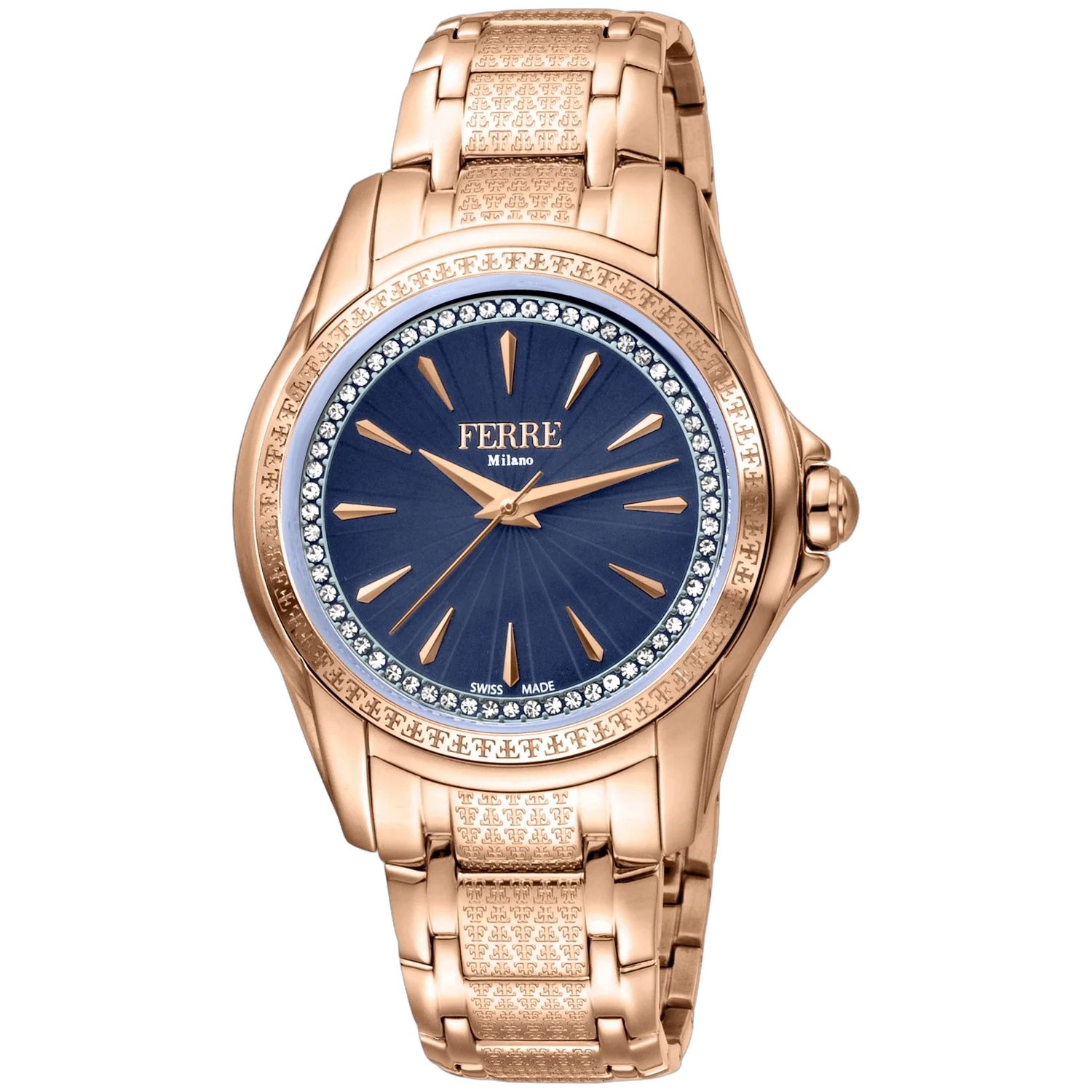Ferre Milano Diamond-Set Watch — Rose gold by Ferre Milano