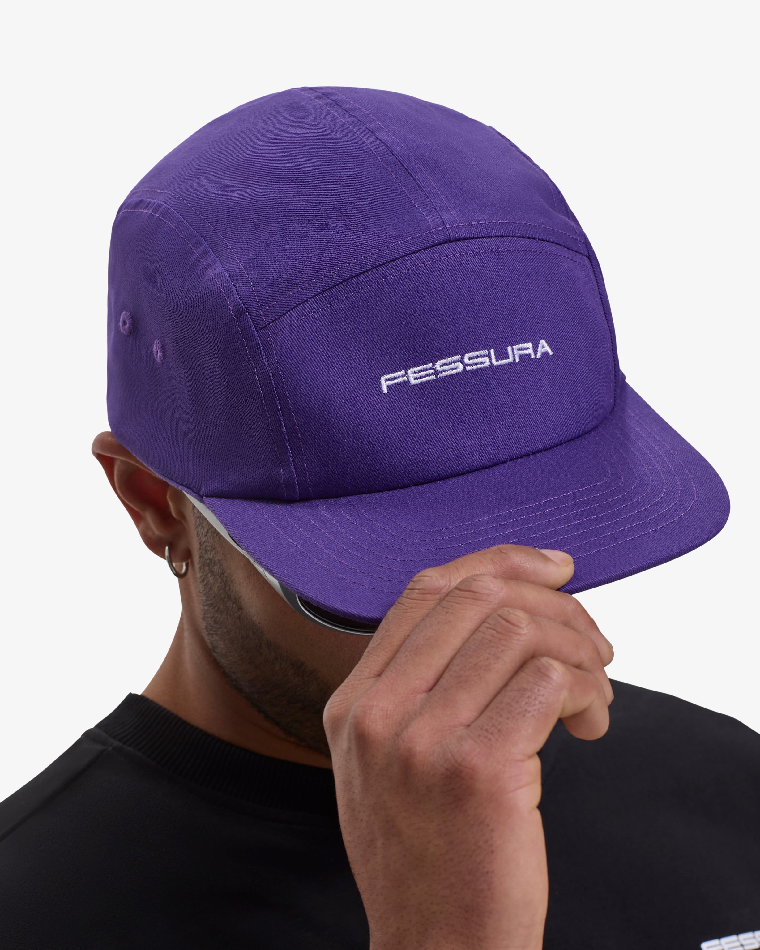 Fessura Italia 53572530078036 Cotton Five-Panel Baseball Cap — Purple, view 5