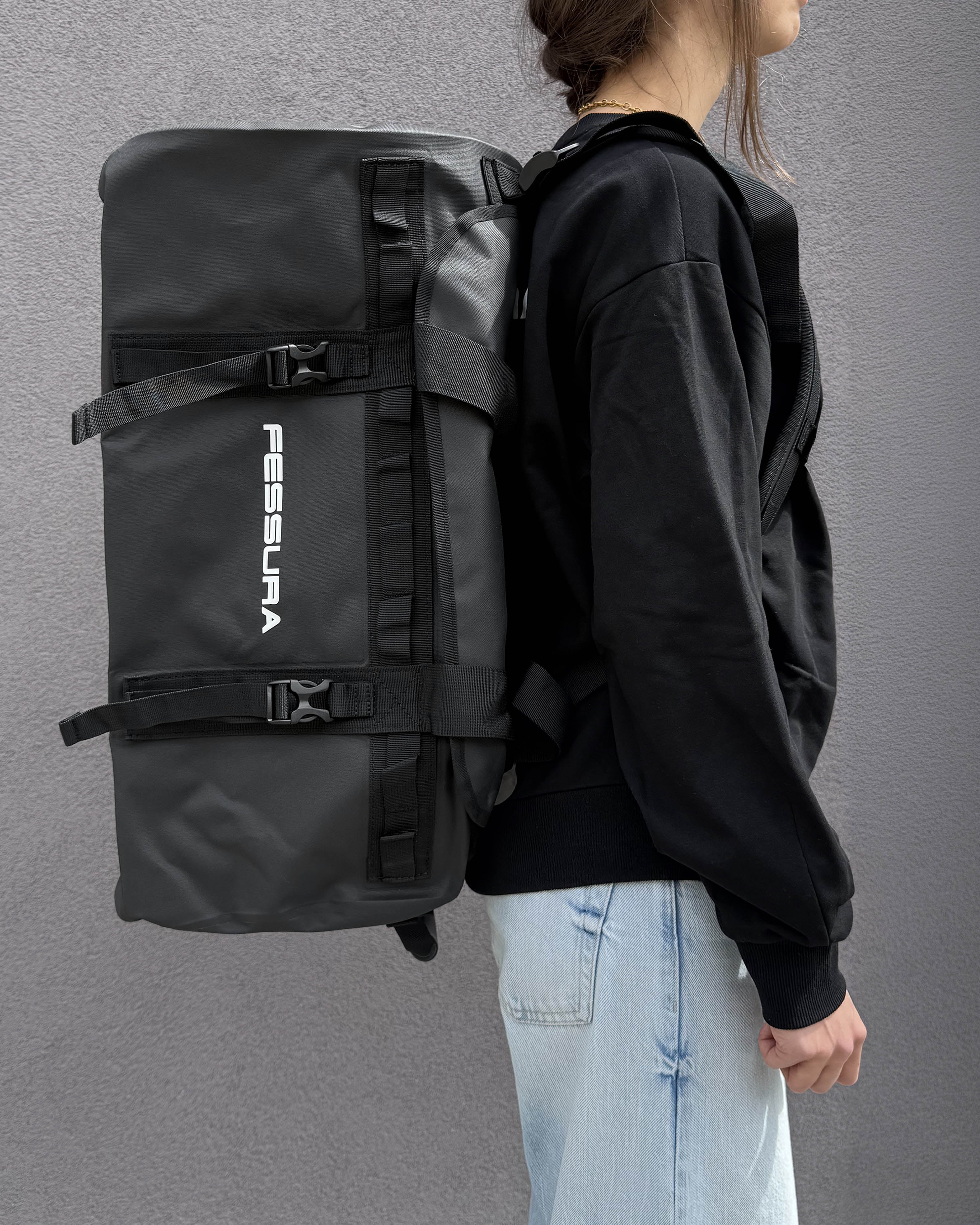 Fessura Italia Duffel Bag — Black, view 4