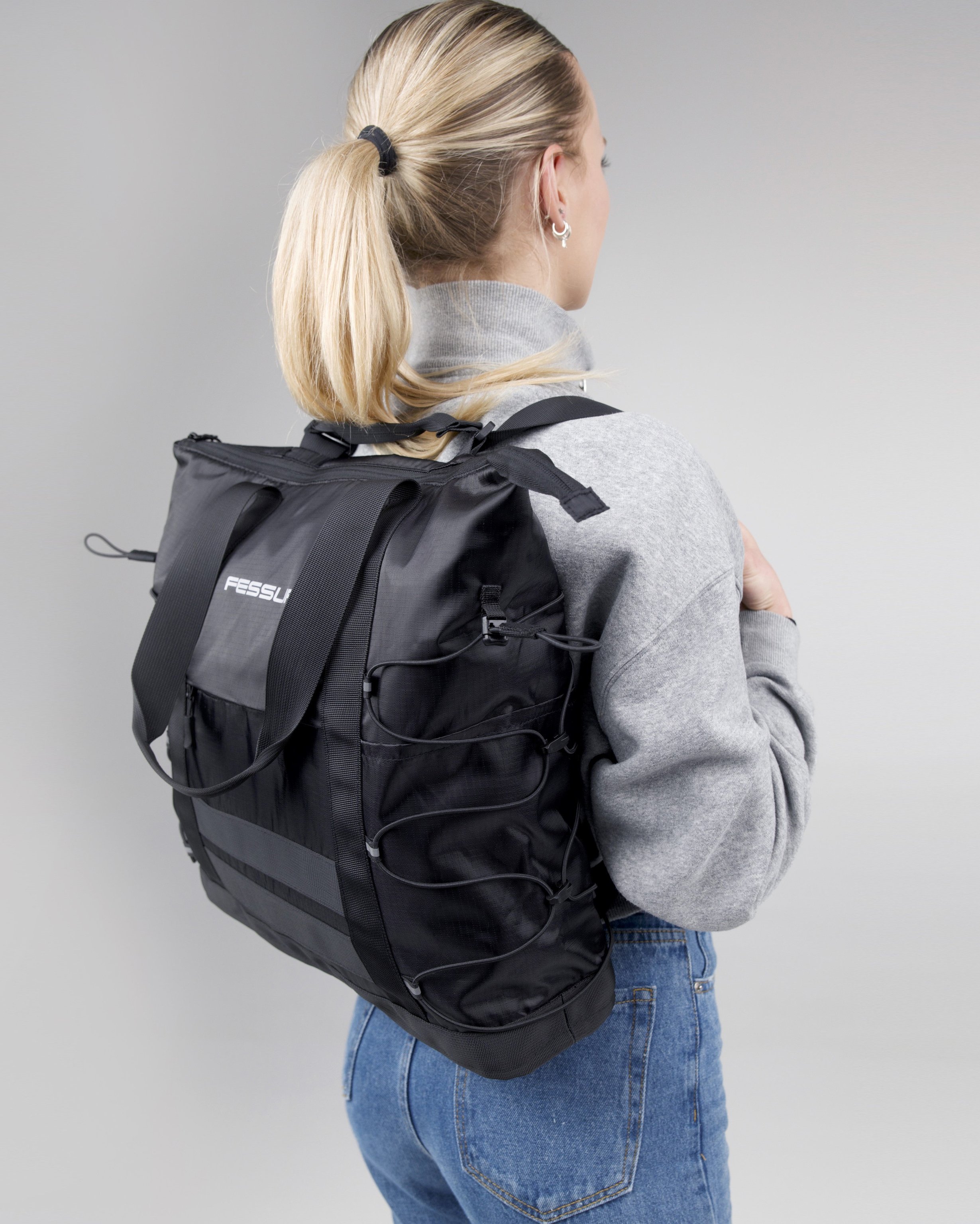 Fessura Italia Top Handle Bag — Black, view 2