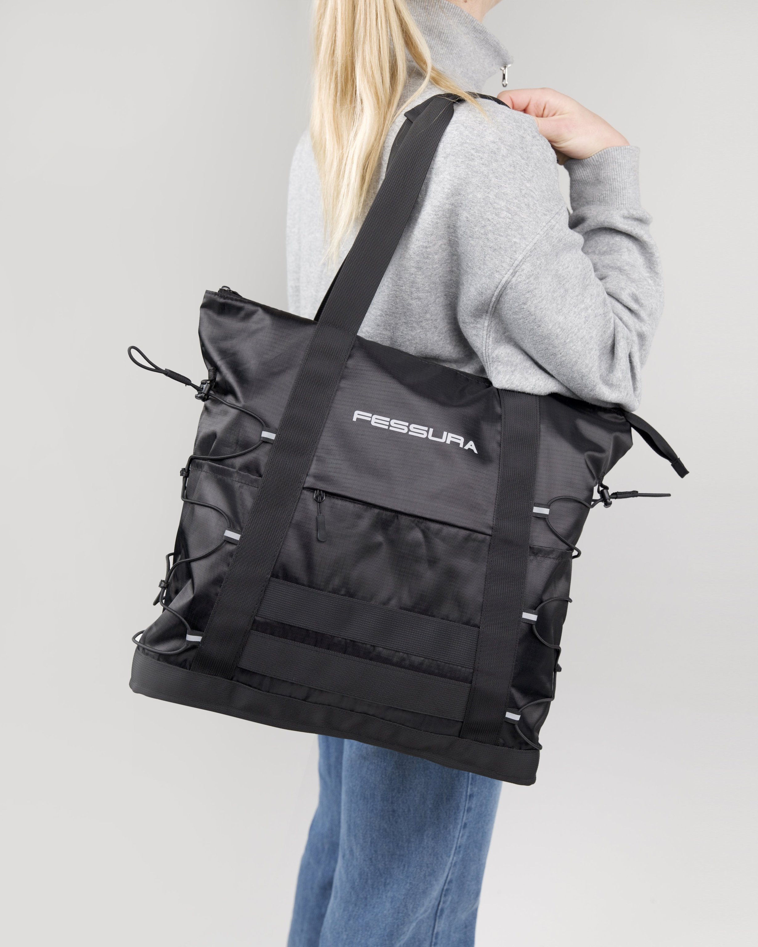 Fessura Italia Tote Bag — Black, view 7