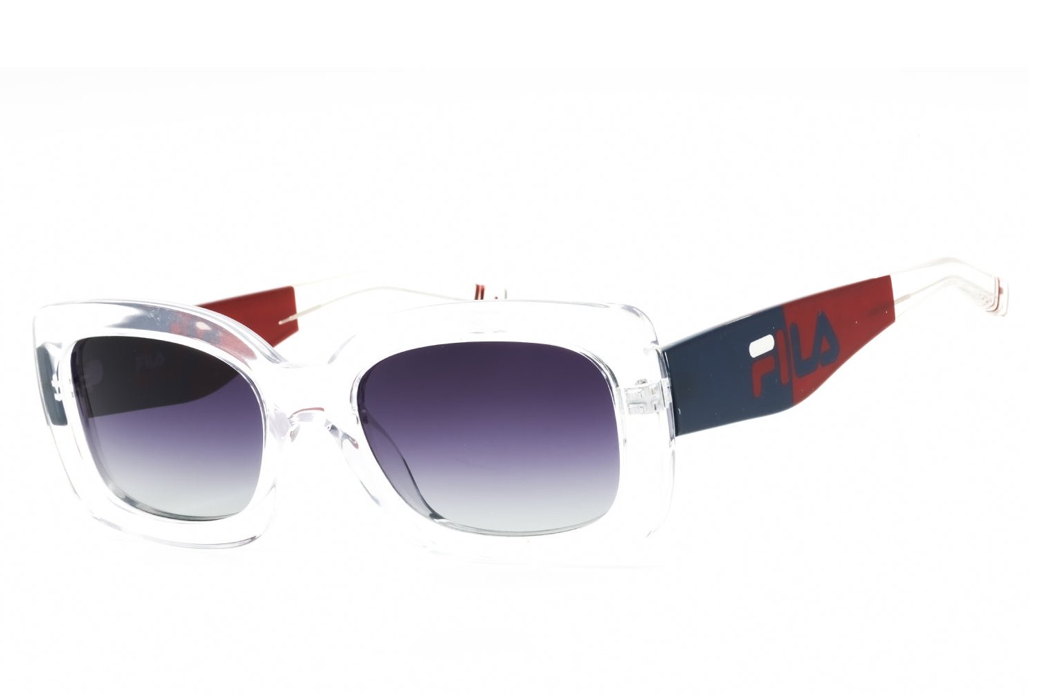 Fila SFI283 Clear Rectangular Acetate Sunglasses — Clear by Fila