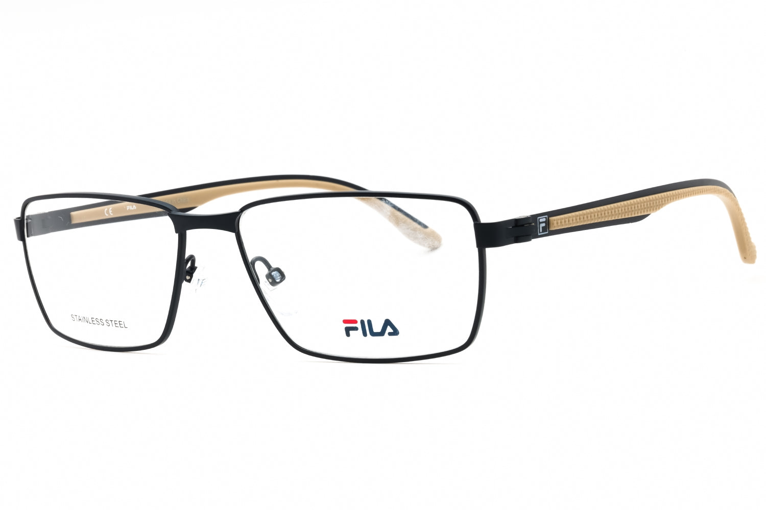 Fila VFI029 Rectangular Metal Frame Eyeglasses — Blue by Fila