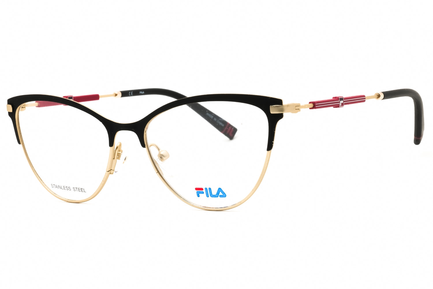 Fila VFI187 Cat-Eye Metal Eyeglasses — Black by Fila