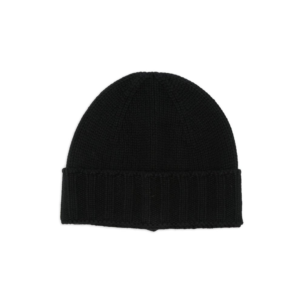 Fileria 10186 Cashmere Ribbed Beanie — Black by Fileria
