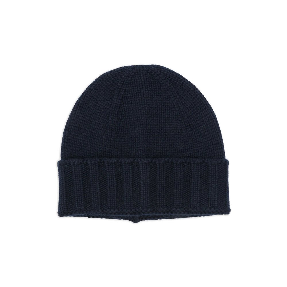 Fileria 10186 Cashmere Ribbed Beanie — Navy by Fileria
