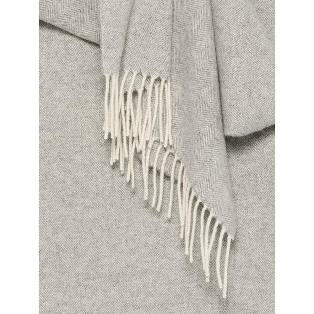 Fileria Wool-Blend Scarf — Gray, view 3