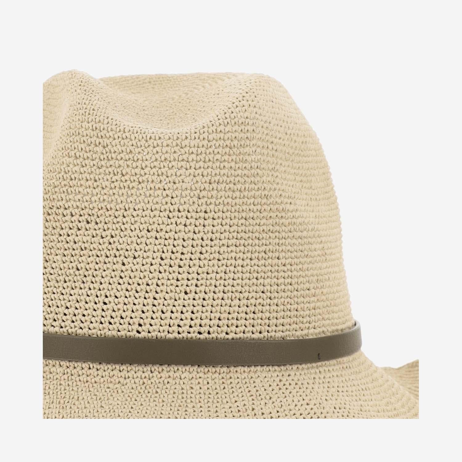 Filippo Catarzi CAT35 Paper Straw Sun Hat — Beige, view 2