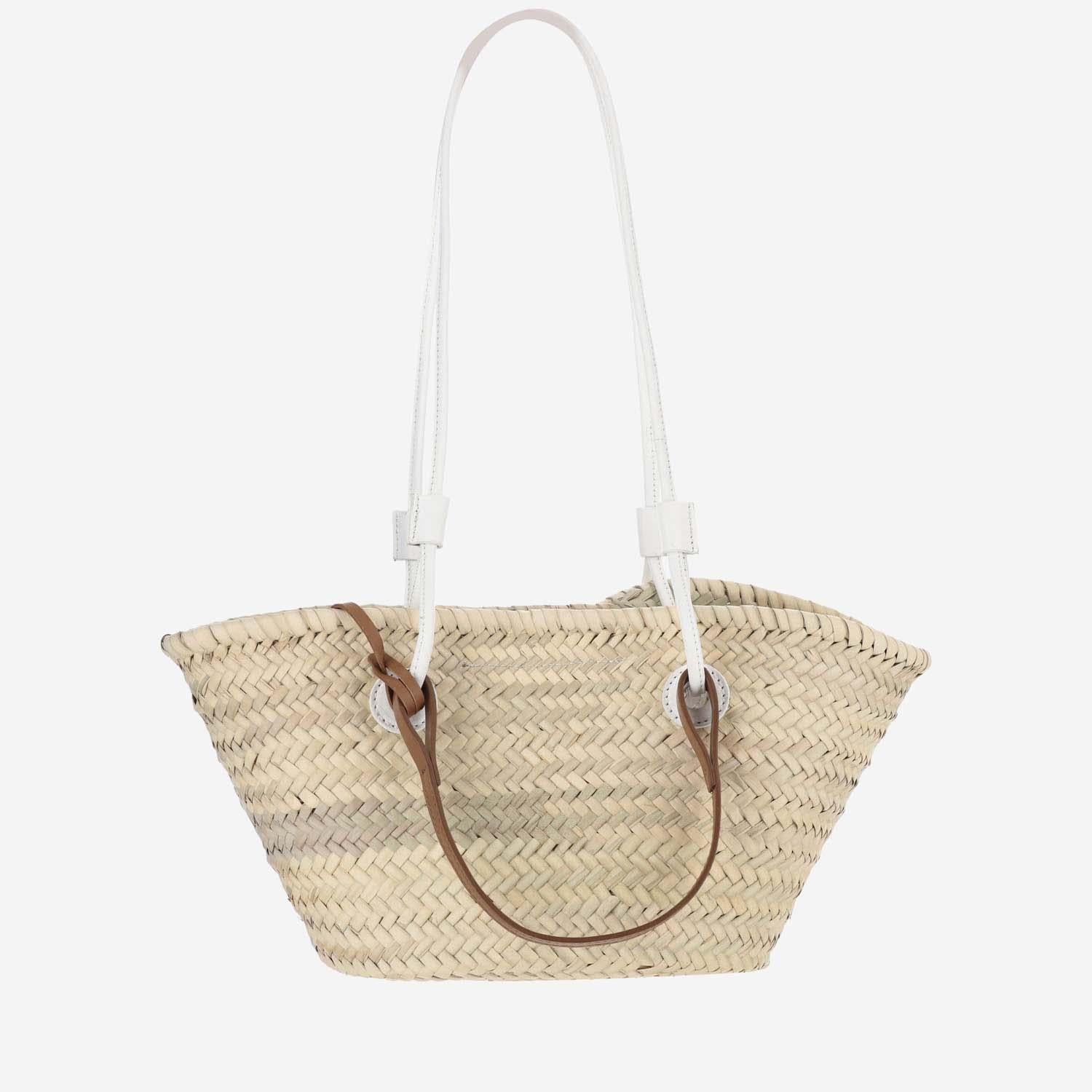 Filippo Catarzi Handcrafted Straw Shoulder Bag — Beige by Filippo Catarzi