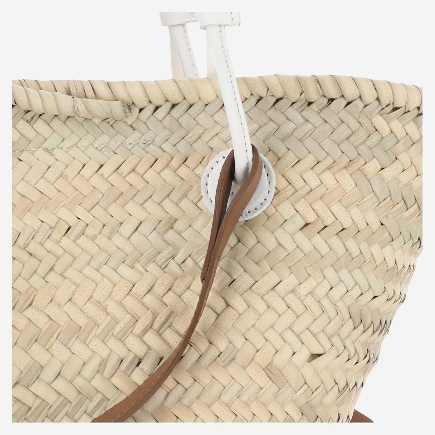 Filippo Catarzi Handcrafted Straw Shoulder Bag — Beige, view 2