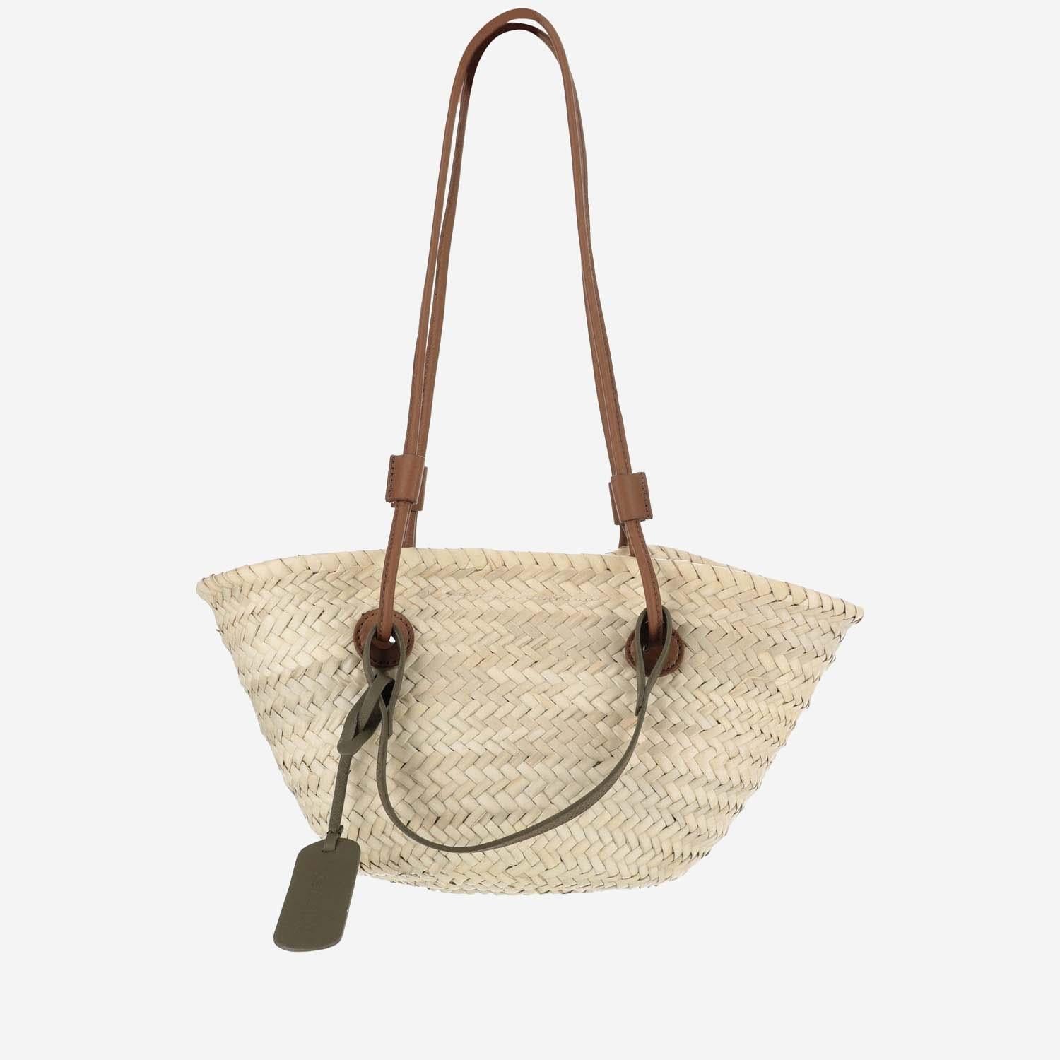 Filippo Catarzi Woven Straw Shoulder Bag — Beige, view 4
