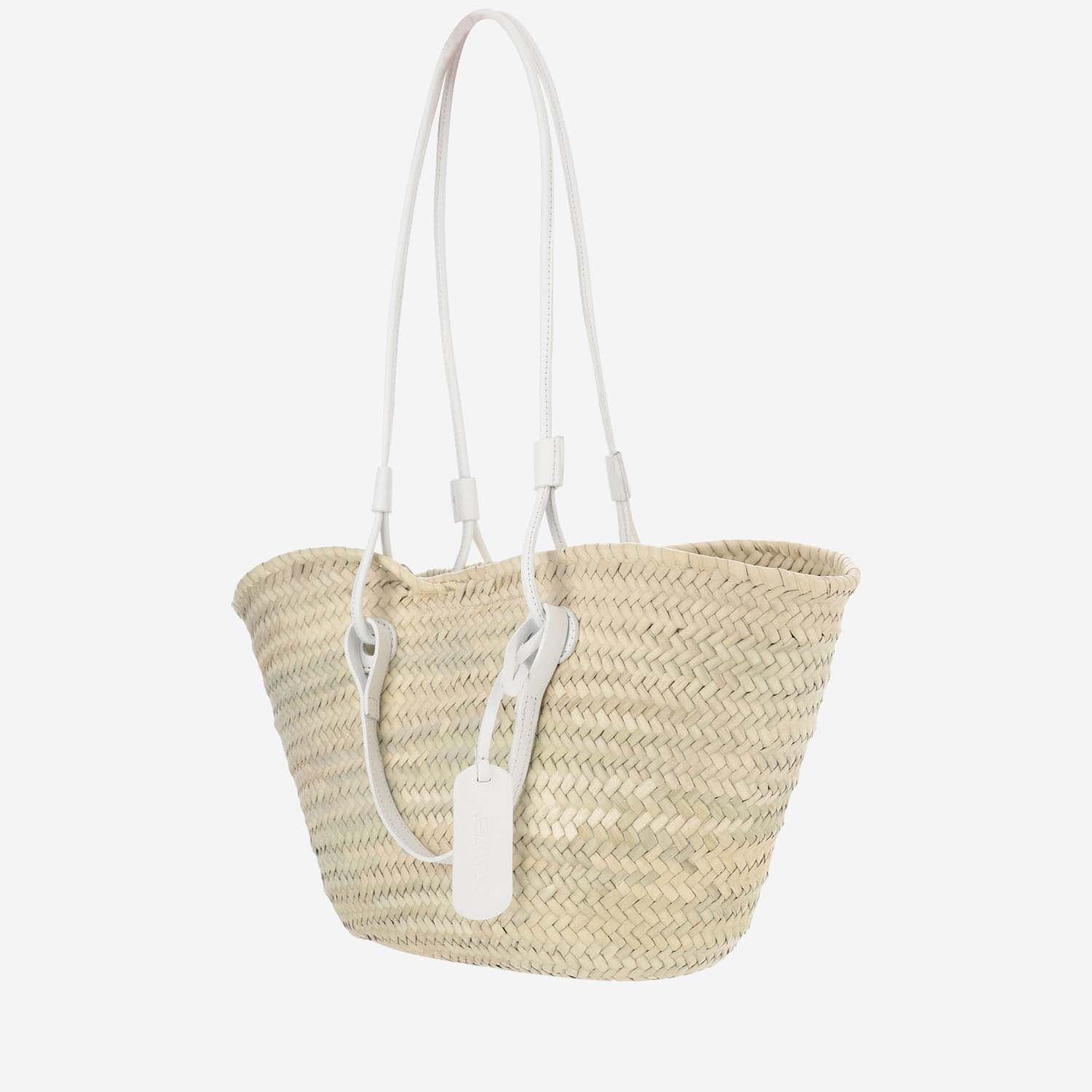 Filippo Catarzi Woven Straw Shoulder Bag — Beige by Filippo Catarzi