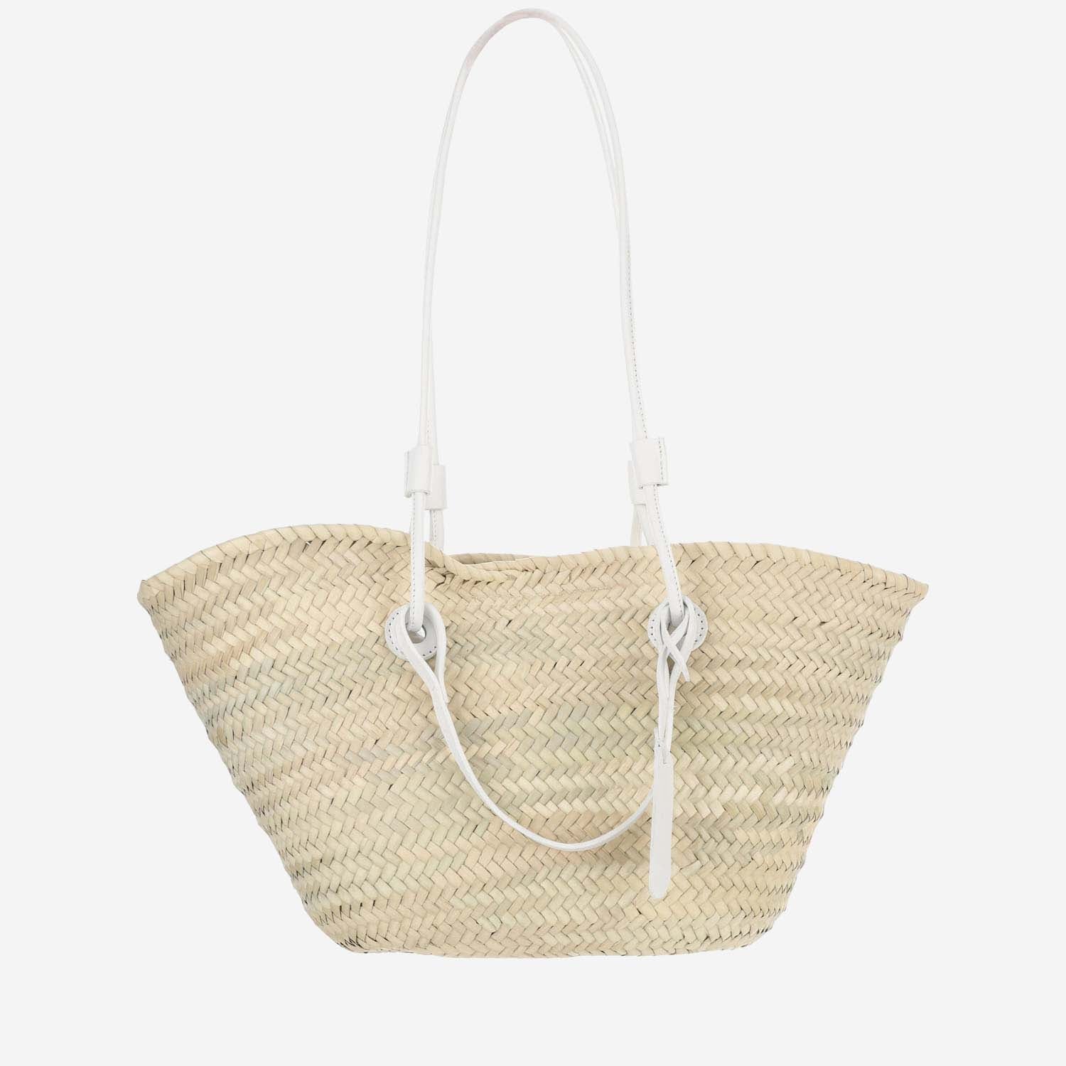 Filippo Catarzi Woven Straw Shoulder Bag — Beige, view 4