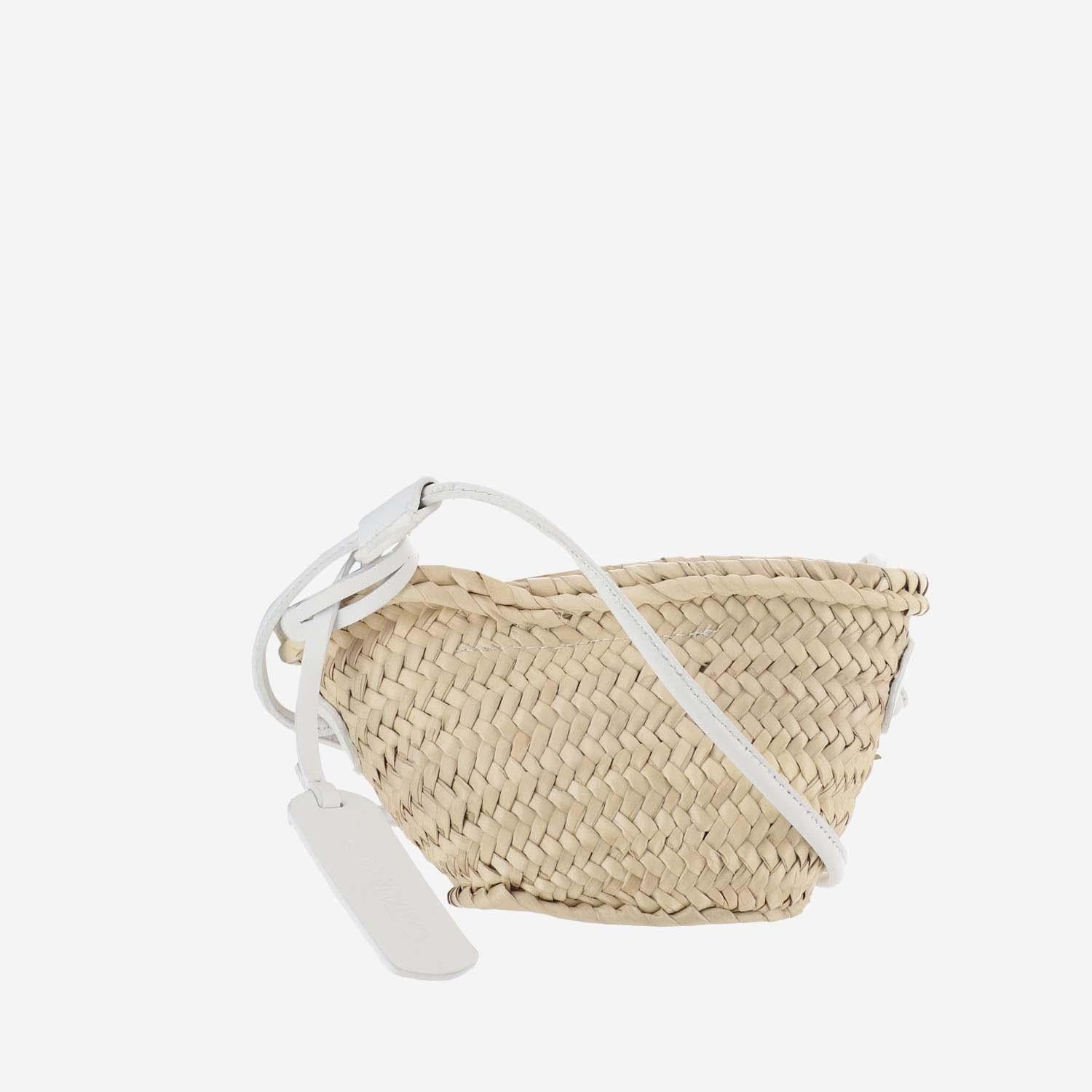 Filippo Catarzi Woven Straw Shoulder Bag — Beige by Filippo Catarzi
