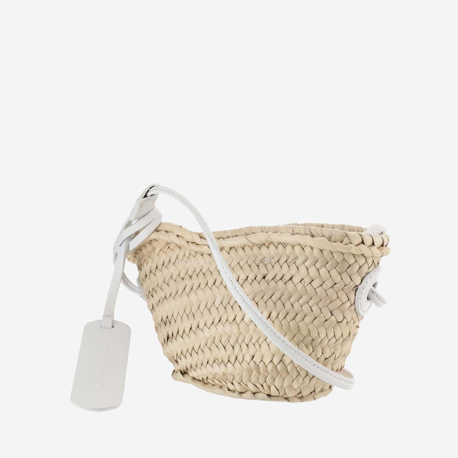 Filippo Catarzi Woven Straw Shoulder Bag — Beige, view 2