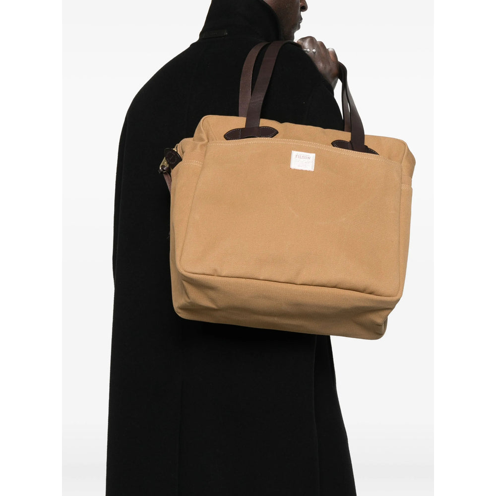 Filson Cotton Shoulder Bag — Beige, view 2