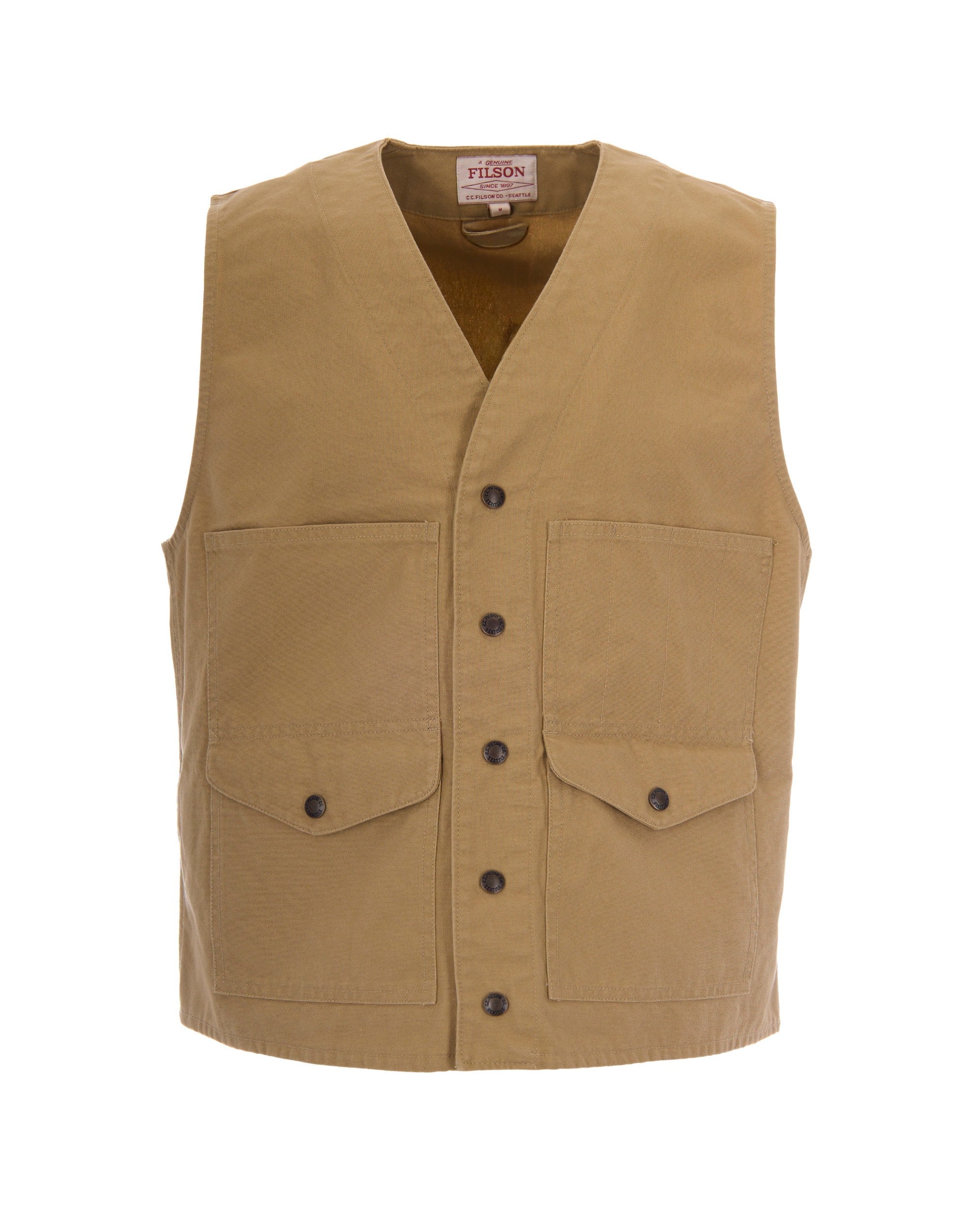 Filson Waxed Cotton Vest — Tan by Filson