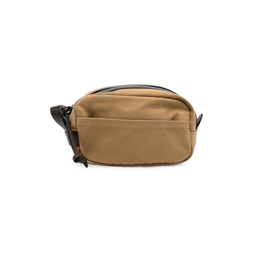 Filson Twill and Leather Wash Bag by Filson