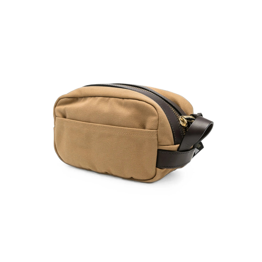 Filson Twill and Leather Wash Bag, view 3