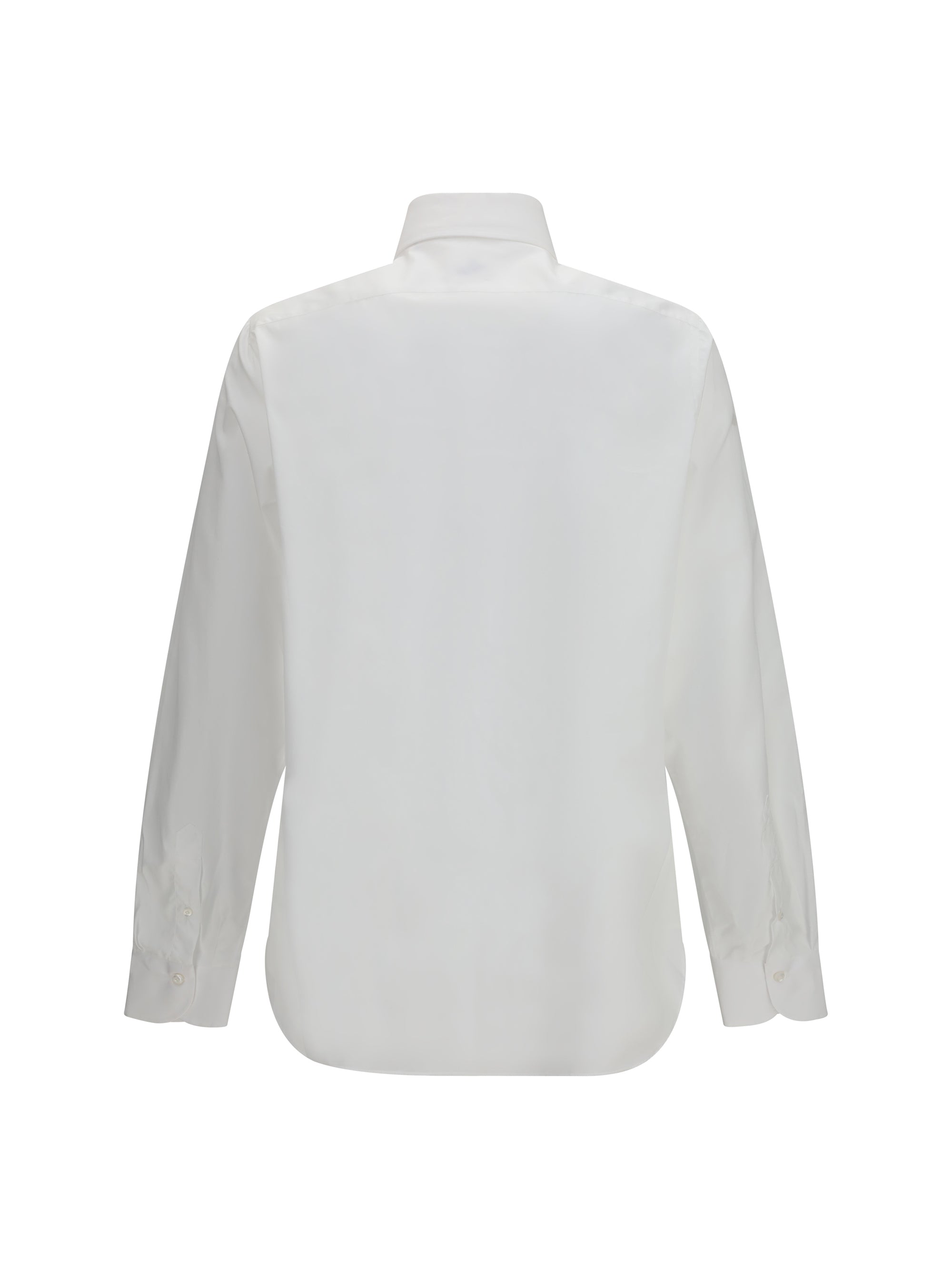 Finamore 1925 Napoli Egyptian Poplin Cotton Shirt — White by Finamore 1925 Napoli