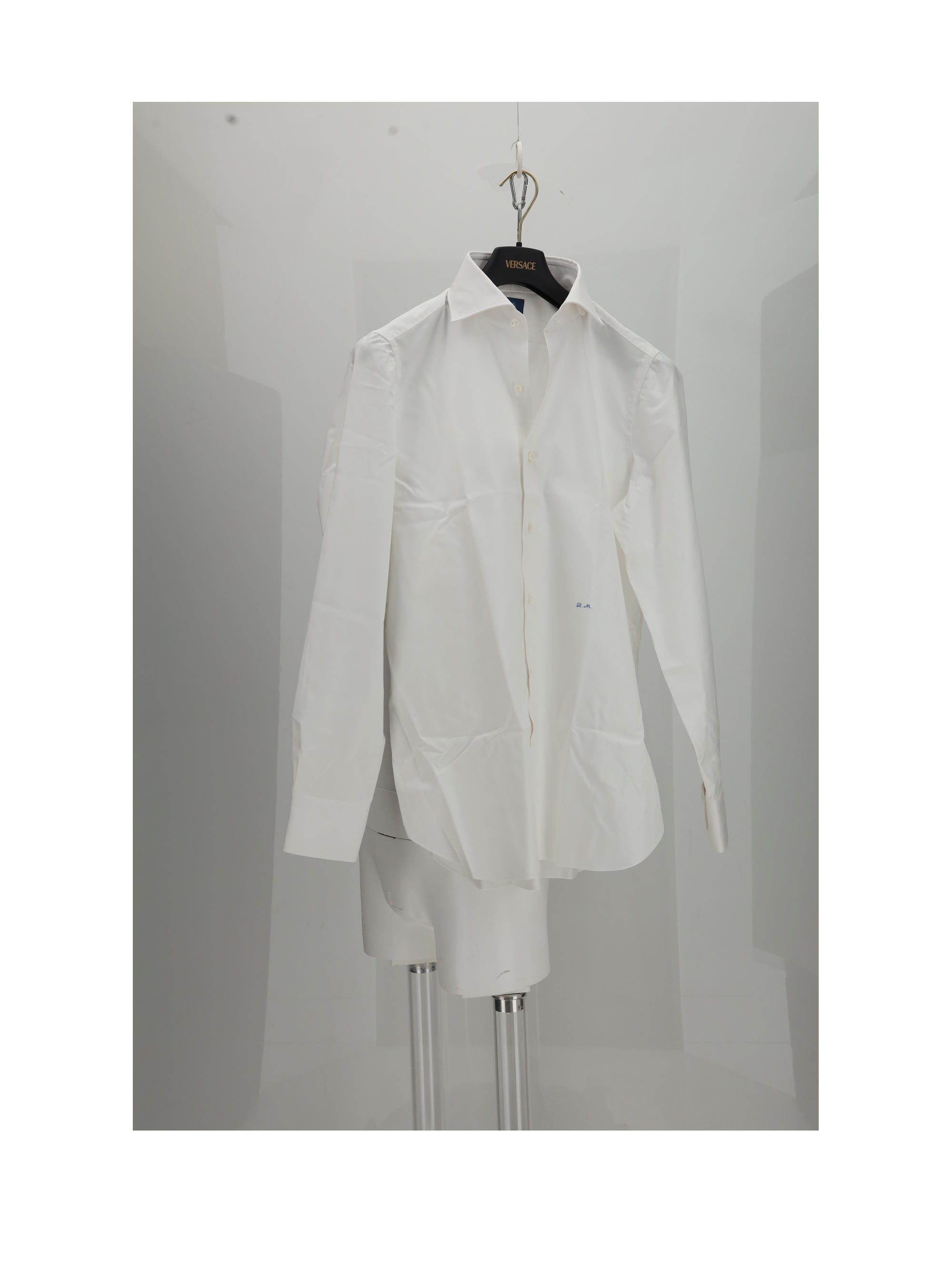 Finamore Cotton Dress Shirt — White by Finamore
