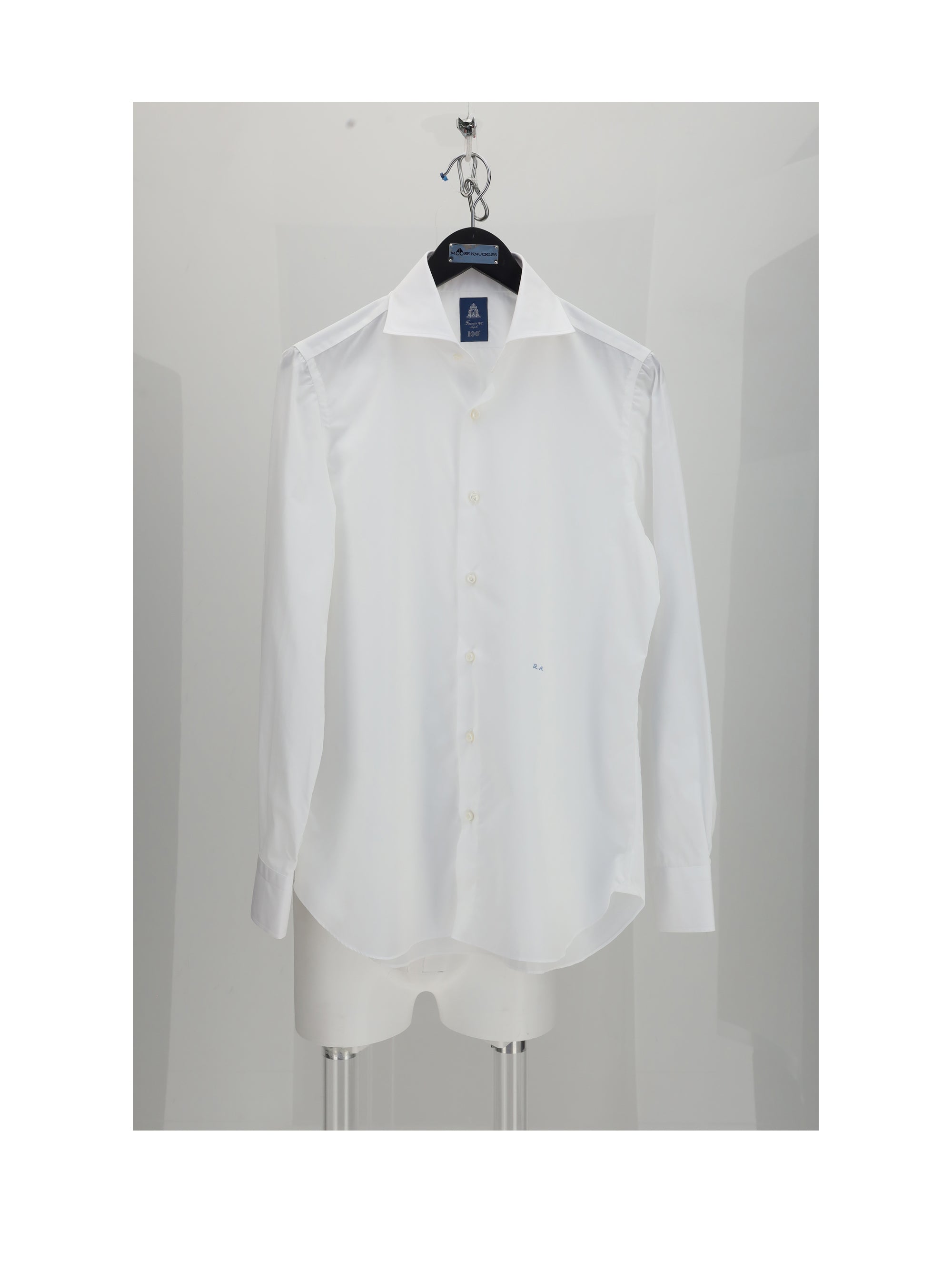 Finamore Cotton Dress Shirt — White by Finamore