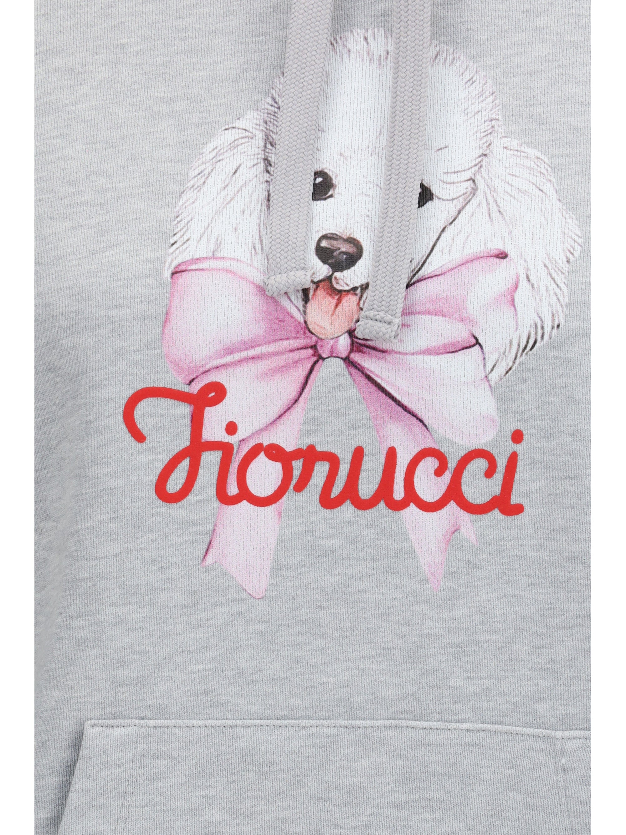Fiorucci Poodle-Print Cotton Hoodie — Gray by Fiorucci