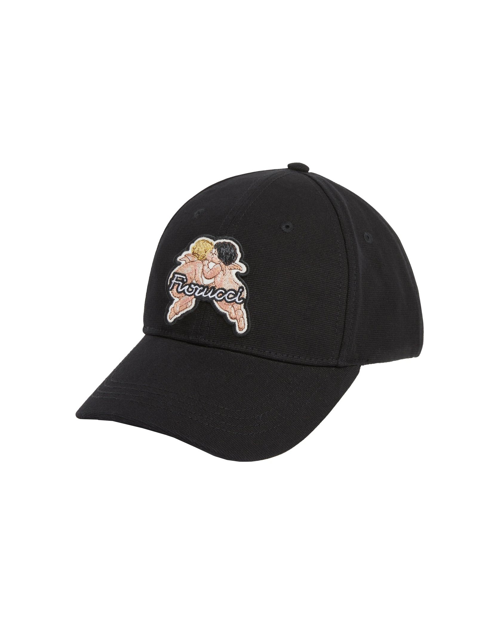 Fiorucci U01FPAHA135 Angels Patch Embroidered Baseball Cap — Black by Fiorucci
