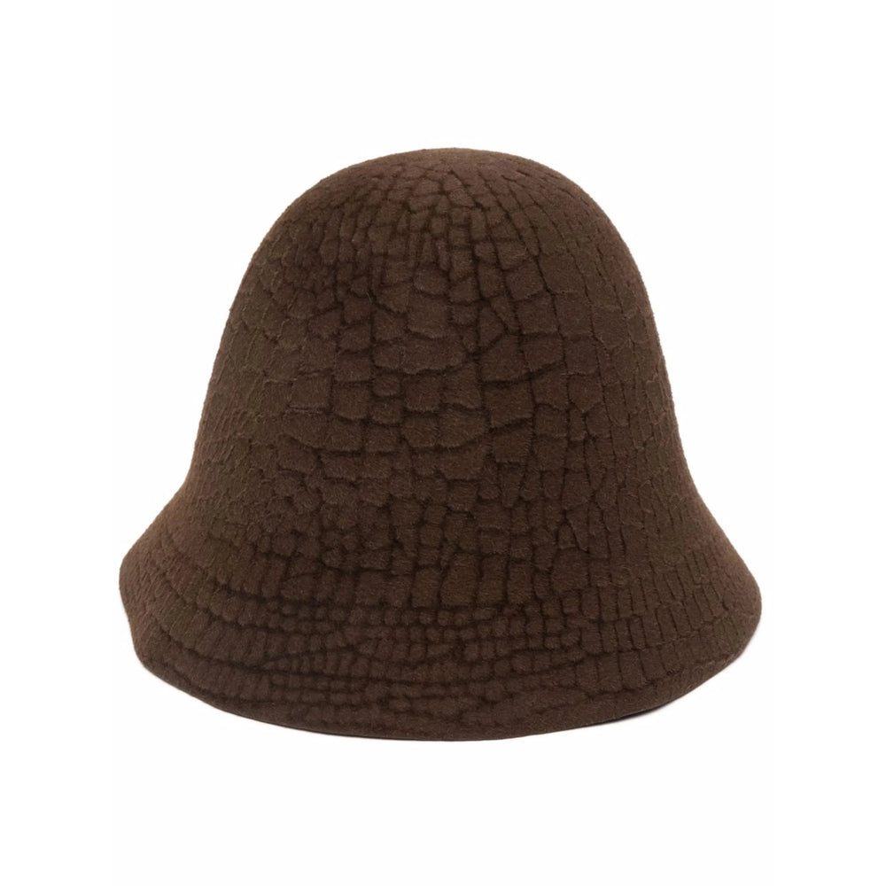 Flapper H59FE006FW21 Cracked Rabbit Felt Bucket Hat — Brown by Flapper