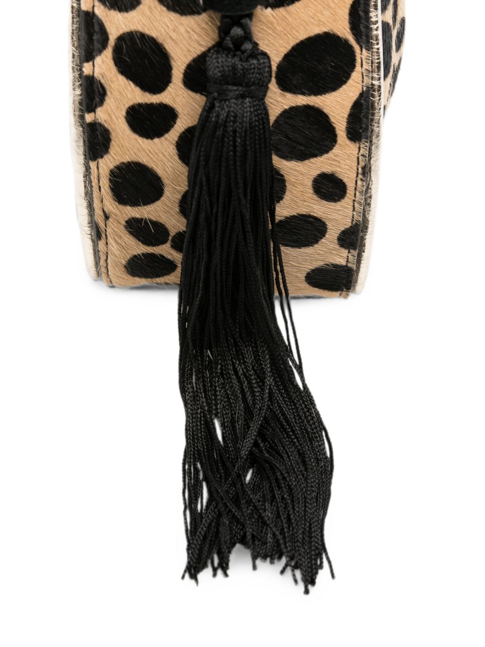 Forte Forte Leopard-Print Calf Hair Bucket Bag — Beige, view 2