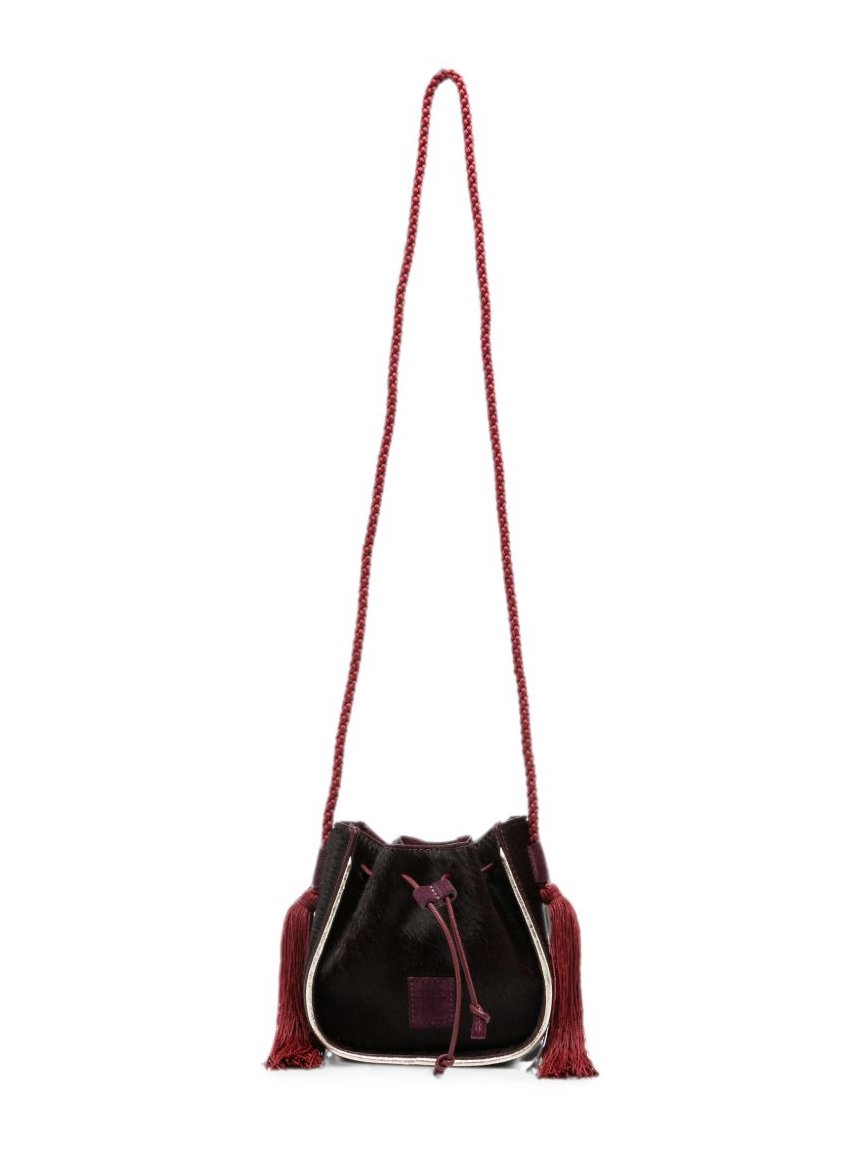 Forte Forte Pepita Bucket Bag — Burgundy by Forte Forte