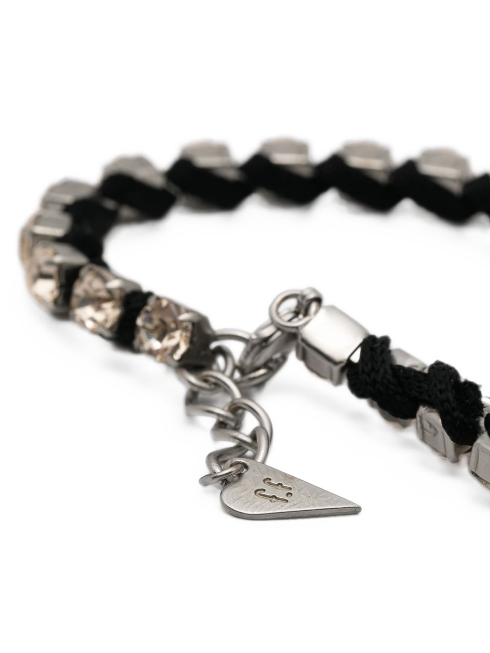 Forte Forte Crystal-Embellished Braided Choker — Black, view 2