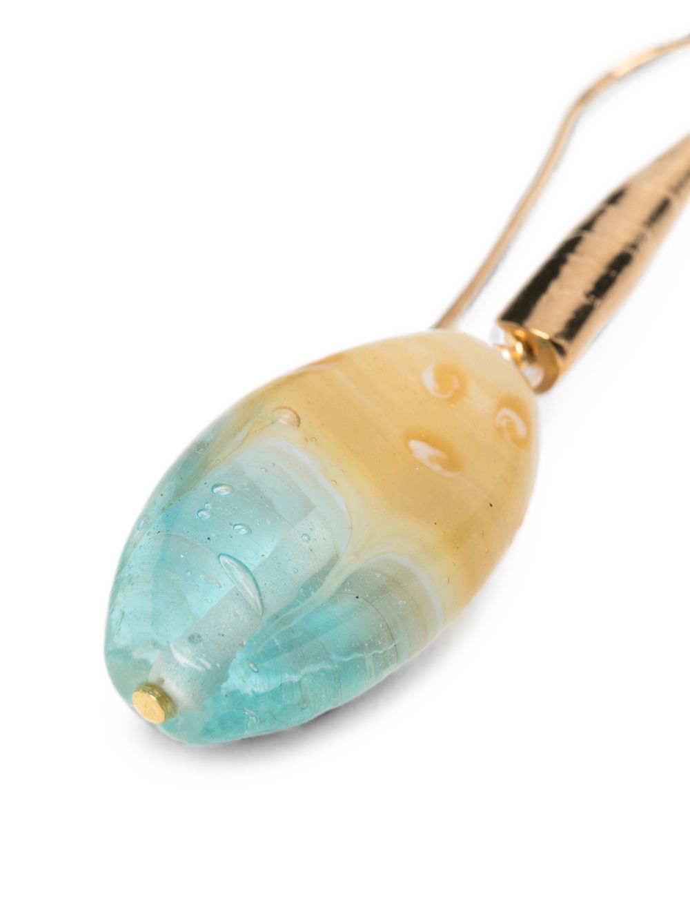 Forte Forte Ceramic Drop Earrings — Turquoise, view 2