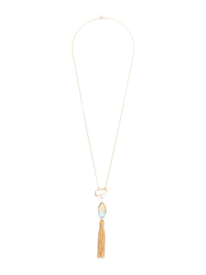 Forte Forte Tassel and Pearl Necklace — Gold by Forte Forte