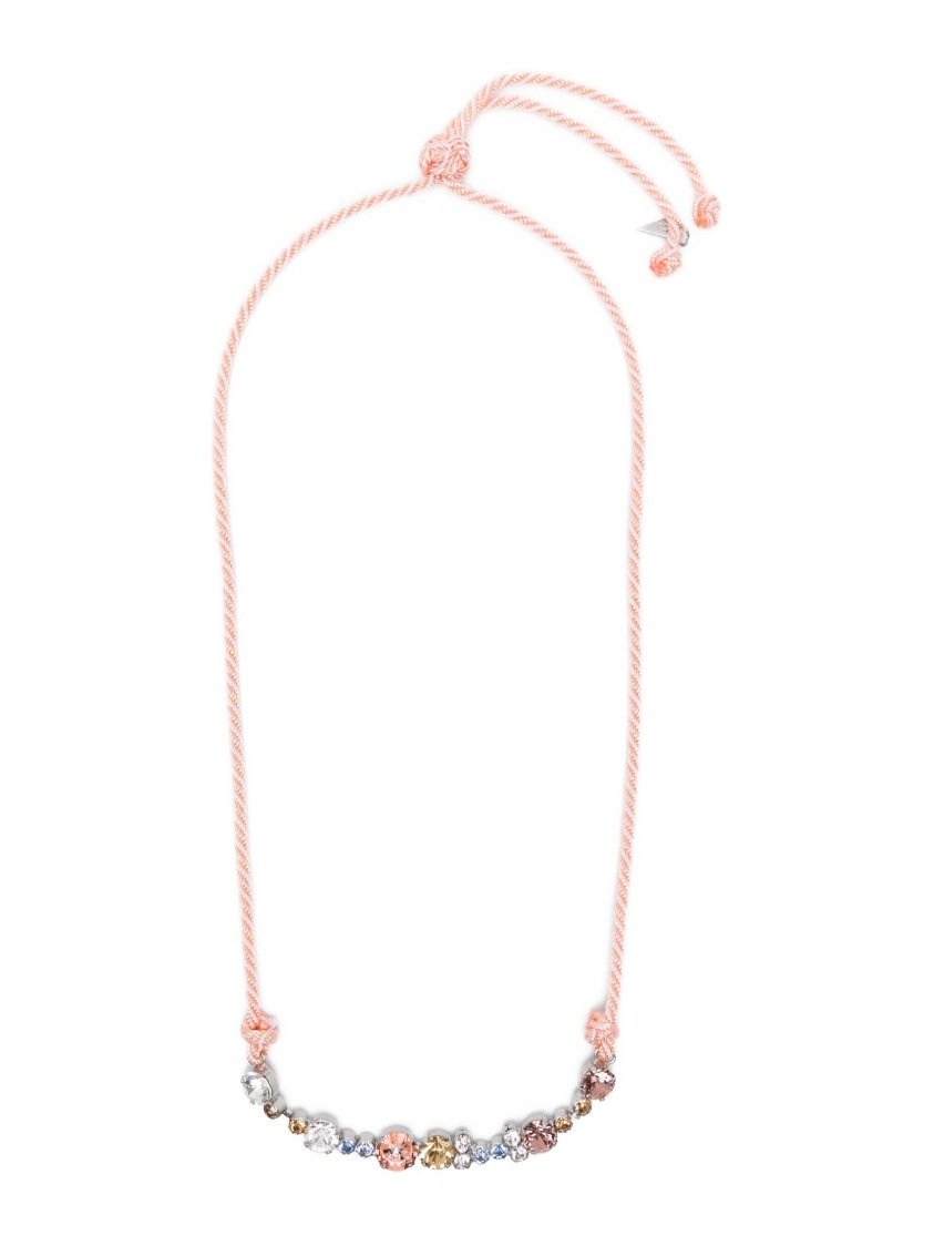 Forte Forte Crystal Braided Necklace — Pink by Forte Forte