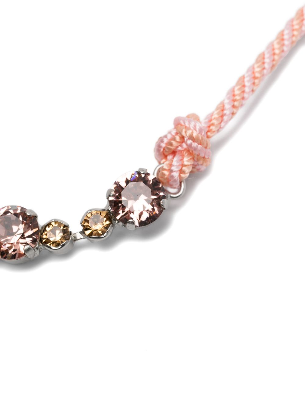 Forte Forte Crystal Braided Necklace — Pink, view 3