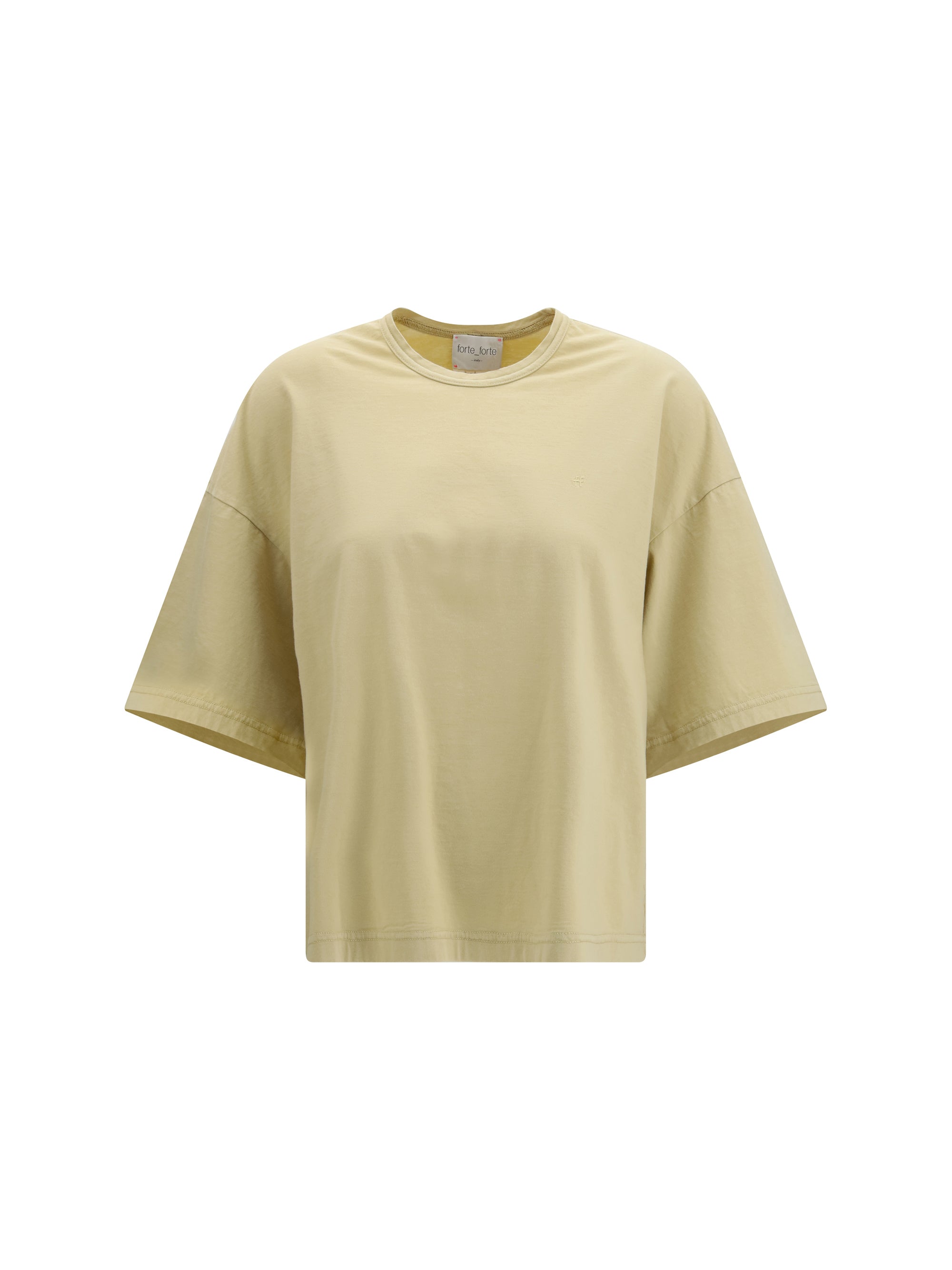 Forte Forte Organic Cotton T-Shirt — Beige, view 3