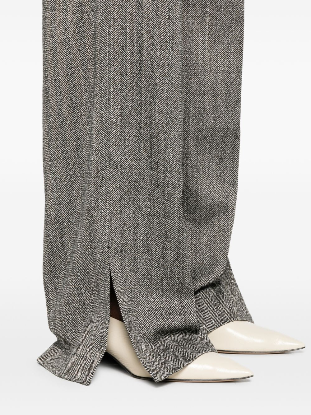 Forte Forte Chevron Trousers — Grey, view 5
