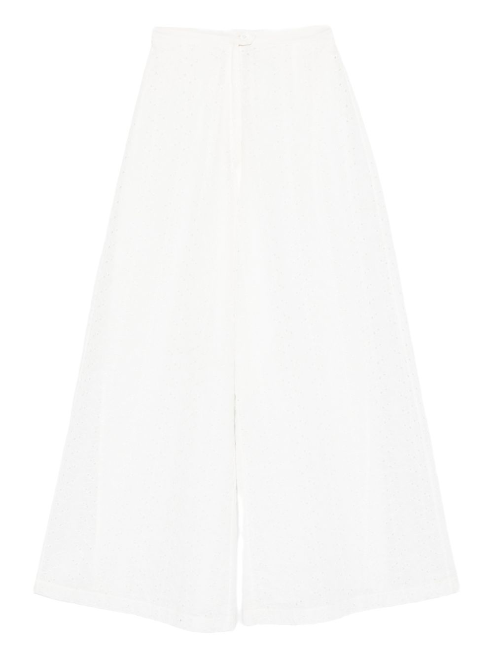 Forte Forte Embroidered Cotton Trousers — White by Forte Forte