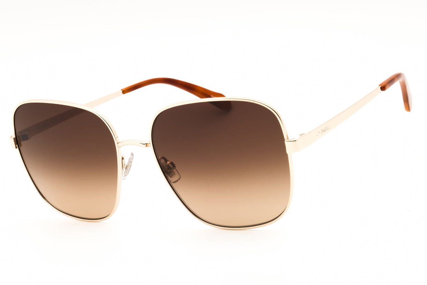 Fossil FOS2133GS Rectangular Metal Sunglasses — Gold by Fossil