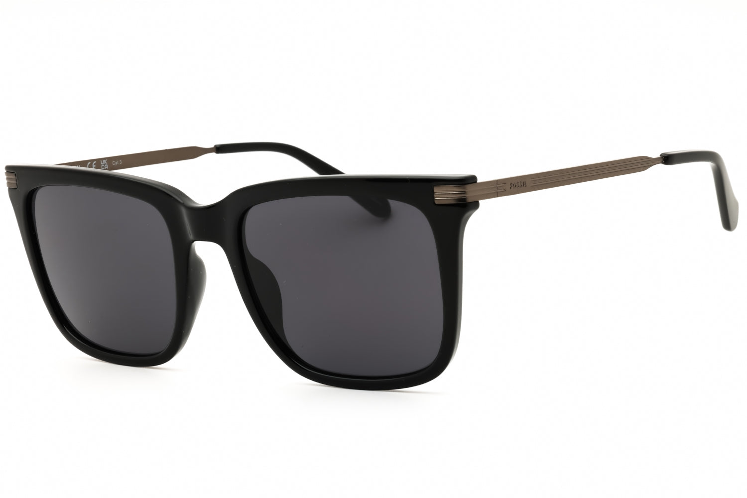 Fossil Fos3152GS Rectangular Black Frame Sunglasses — Black by Fossil