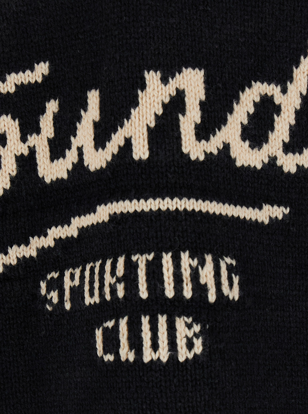 Found Varsity Sport Club Sweater — Black, view 3
