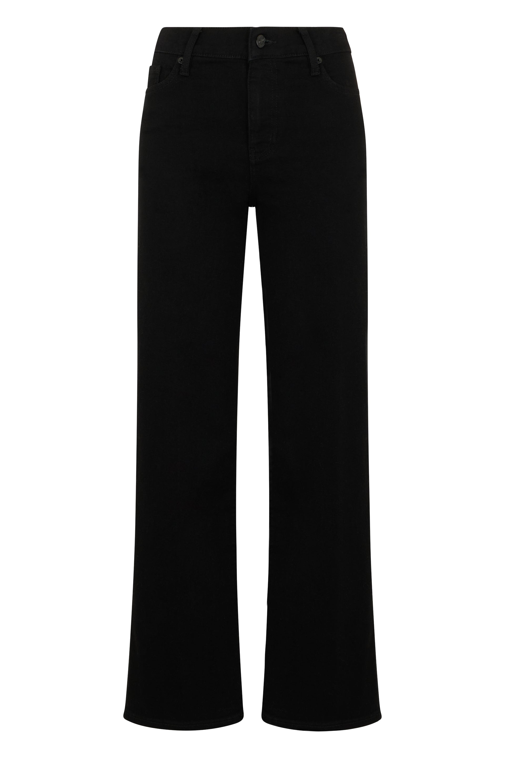 Frame Straight-Leg Cotton Jeans — Black by Frame