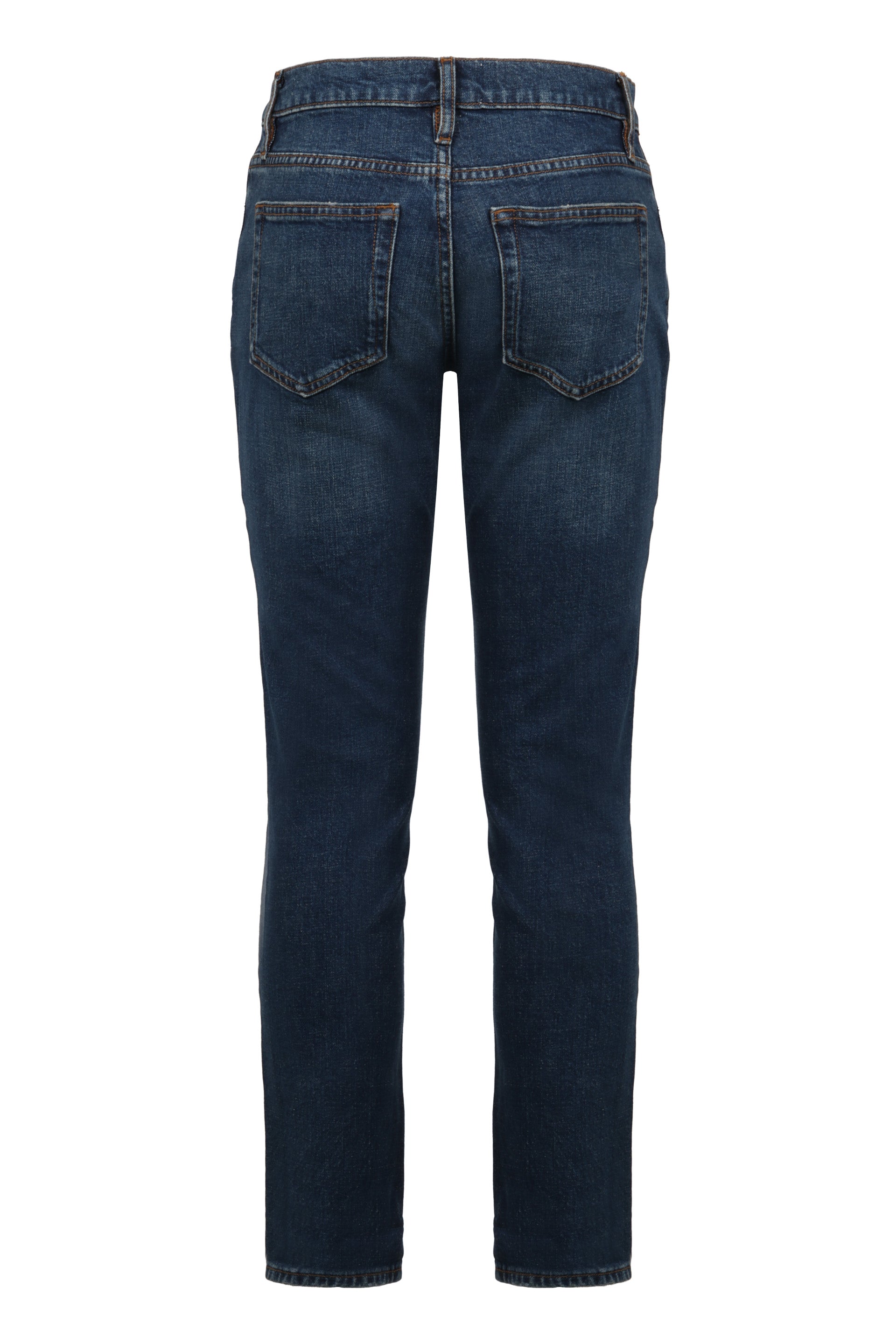 Frame Boyfriend Cotton Jeans — Blue, view 2