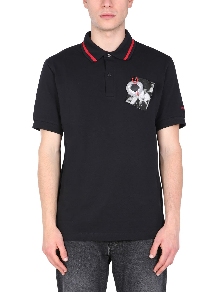 Fred Perry Regular Fit Cotton Polo Shirt — Black by Fred Perry
