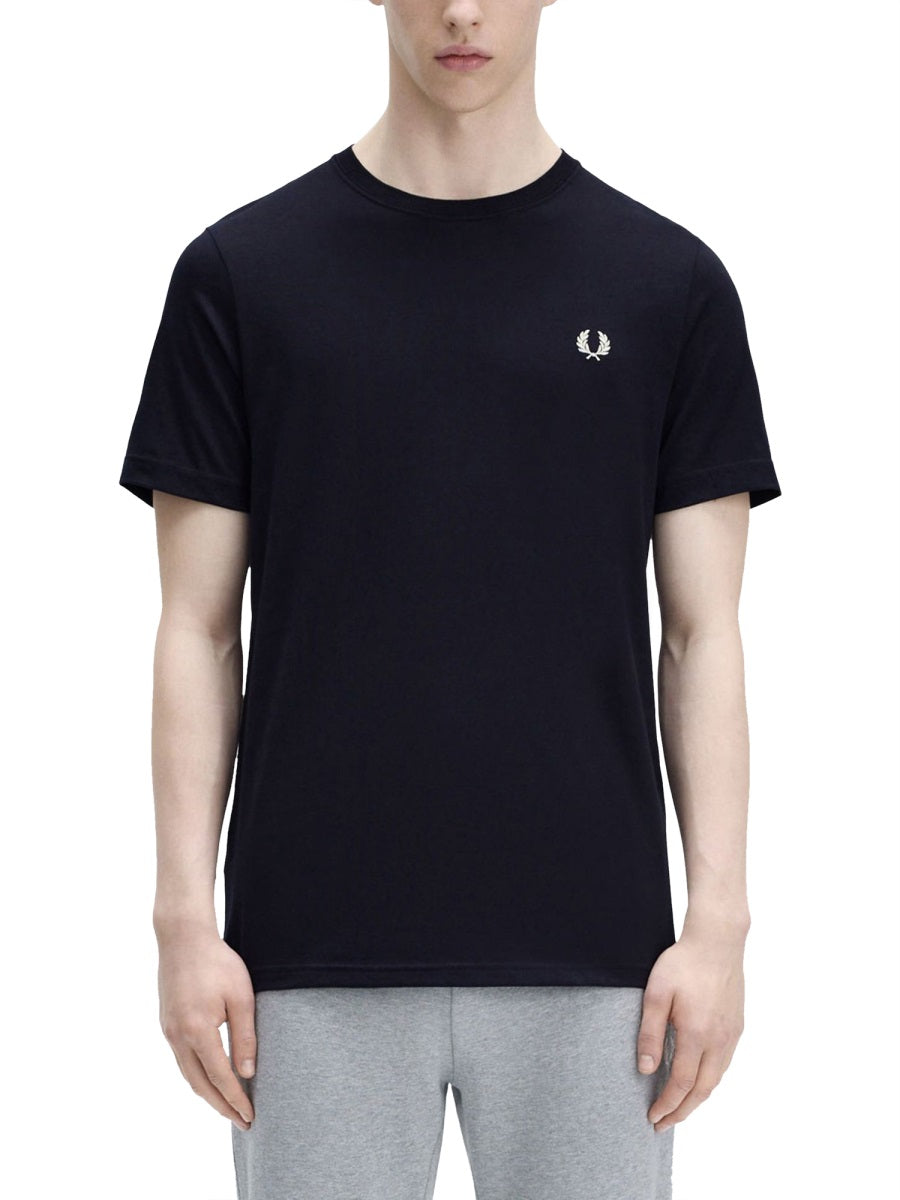 Fred Perry 100% Cotton T-Shirt — Blue, view 3