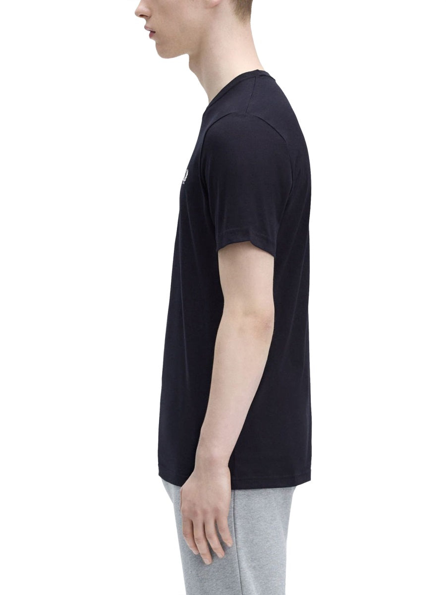 Fred Perry 100% Cotton T-Shirt — Blue, view 4