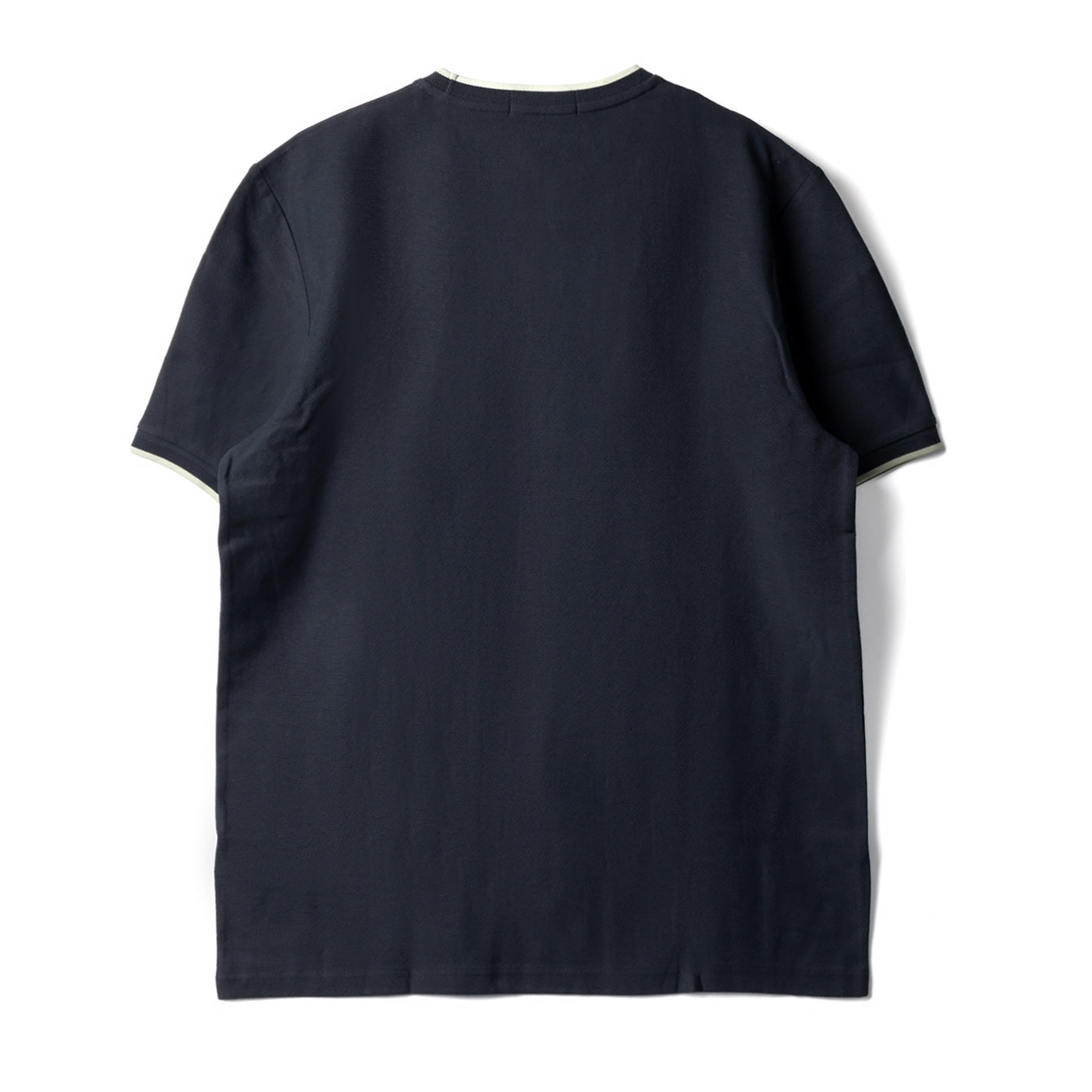 Fred Perry Trim Detail Crepe Piqué T-Shirt — Navy, view 2