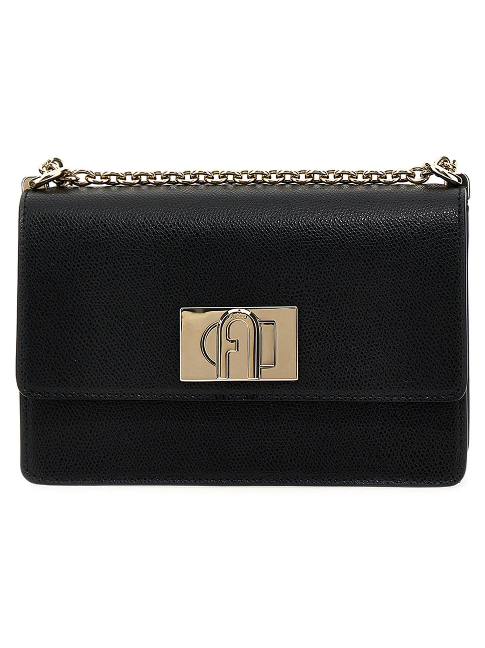 Furla 1927 Mini Leather Shoulder Bag — Black by Furla